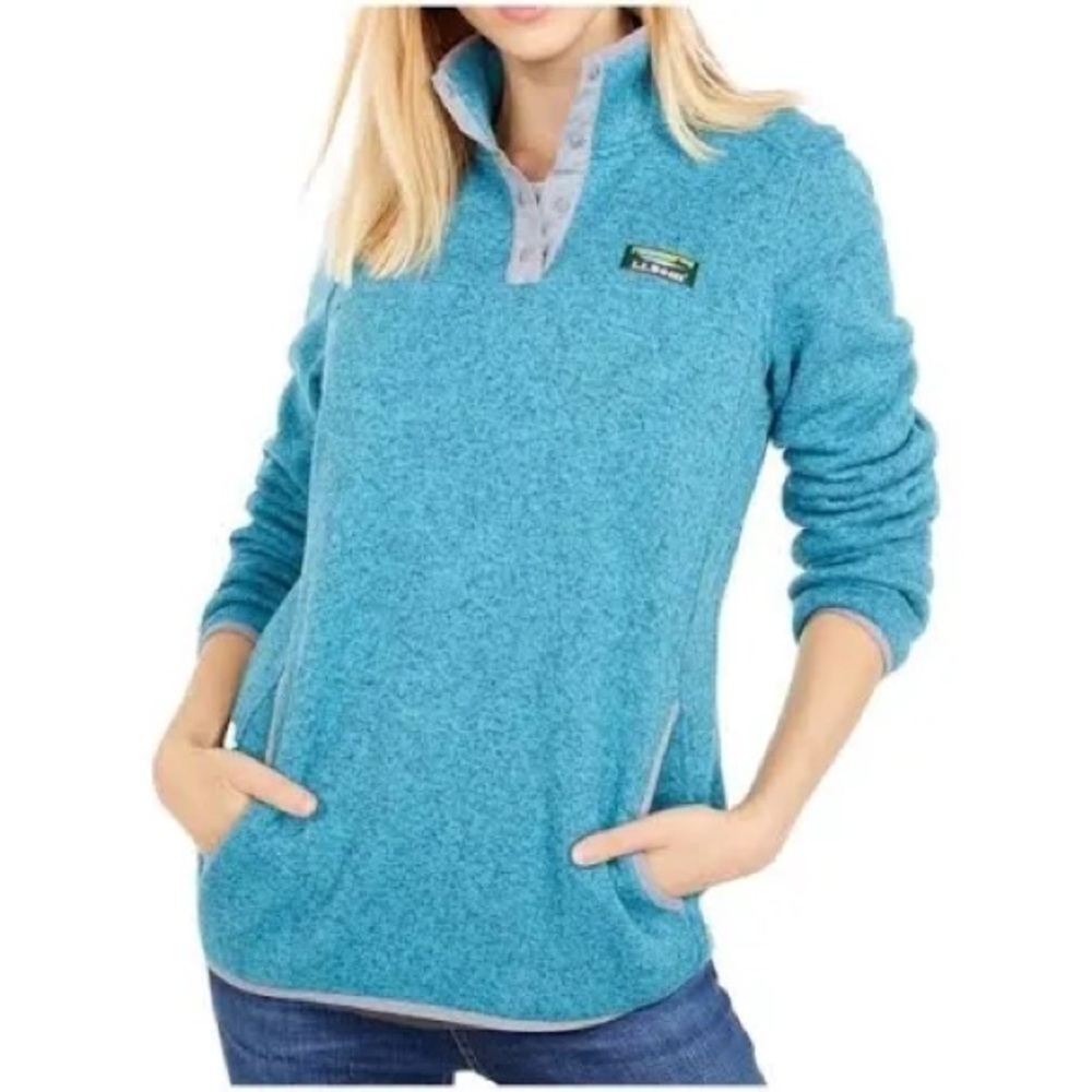 L.L. Bean Women's Blue Pullover Sweater With Pockets Gorpcore Plus Size 2X
